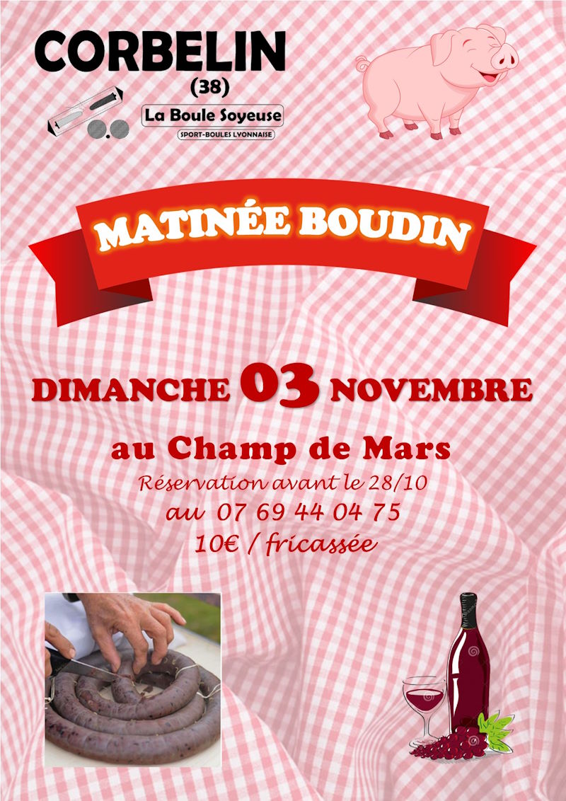 You are currently viewing 03/11 : Matinée Boudins